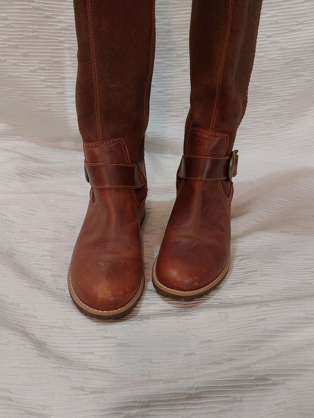 Timberland Earthkeepers Tall Leather Riding Boots - Chestnut Brown Size 8 - Picture 6 of 9